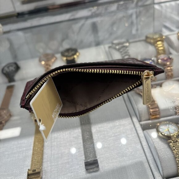 MICHAEL KORS JET SET TRAVEL MEDIUM CARD CASE 35F4GTVD2A OXBLOOD - Picture 5 of 6